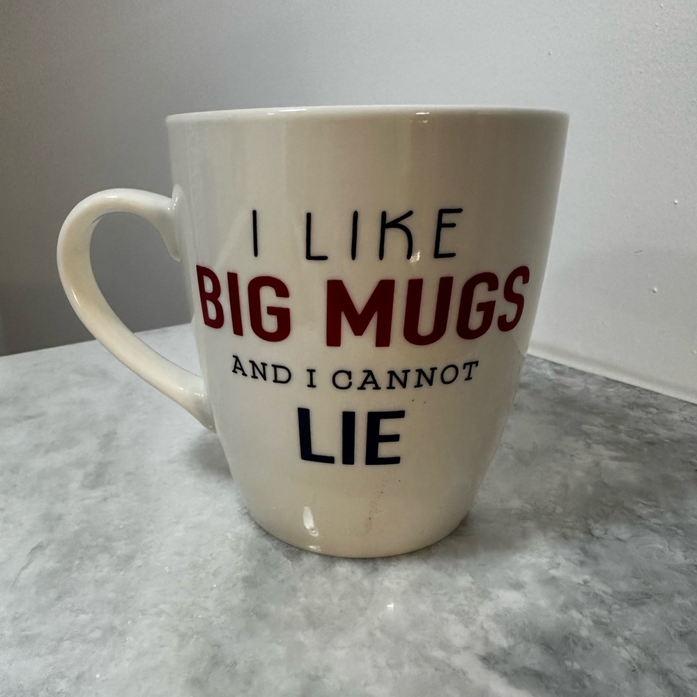“I Like Big Mugs and I Cannot Lie” Mug - Picture 1 of 6